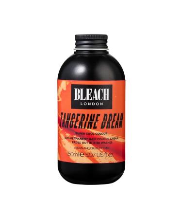 Bleach London Tangerine Dream Semi-Permanent Hair Colour Cream - Bright Orange Vegan Cruelty Free Vibrant Temporary Dye 150 ml