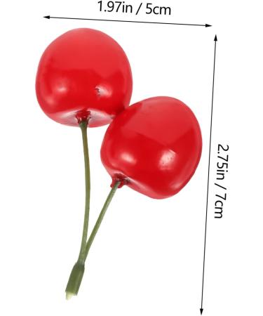 Zerodeko 10pcs Artificial Cherry Fake Cherries Fruit Cognitive Toy Home Kitchen Fruit Decoration Photo Props Fruits Cake Topper Faux Cherries Cherry Tomatoes Child Plastic Kitchen Cabinet - Buy Online on GoSupps.com