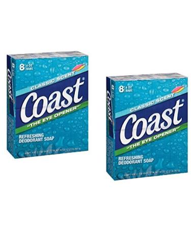 Coast Classic Original Scent 4oz 8 Bars 2 Packs (total 16 count)