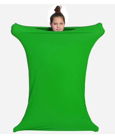 ZYUBOESO Sensory Sack for Kids Wearable Blanket for Focus Relaxation Stress Relief Calming Stretchy Body Sock for Toddlers Machine Washable No Fasteners (Color : Green Size : XL/X-Large) XL/X-Large Green