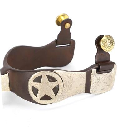 Horse Spurs Low Carbon Steel Horse Boot Spurs Decoration West Cowboy Style Horse Spurs for Riding - Buy Online on GoSupps.com