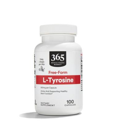365 by Whole Foods Market L Tyrosine 500Mg 100 Capsules 100 Count (Pack of 1)