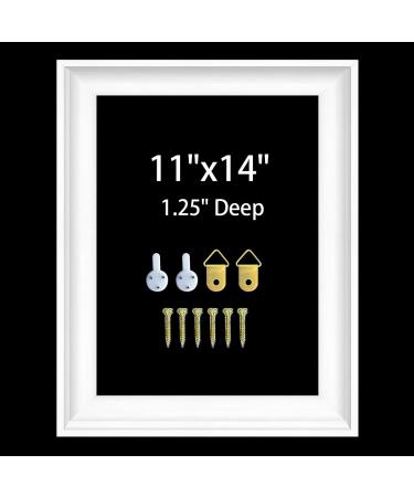 Wall-Art Supplies DIY Floater Frames for Canvas Paintings 1.25 inch Deep Picture Frame  Floating Frame for Canvas Prints Canvas Floater Frame Frame for Canvas(White 11 14 inch) White 11x14