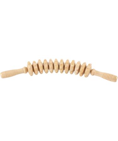 Ergonomic Massage Roller Stick - 12 Rolls Wood - 17.3 Inch Slip-Proof Cellulite & Muscle Relaxation Tool for Leg Waist & Belly - Buy Online on GoSupps.com