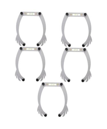 Beavorty 5pcs white white outfit brow shaping kit eyebrow ruler tool eyebrow line eyebrow trimming