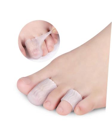 Healifty Silicone Toe Sleeves 5 Pairs - Gel Thumb Protector for Trigger Finger, Toe Sleeve Orthotics & Finger Guard - Transparent Running Shoes - Pack of 5 - Buy Online on GoSupps.com