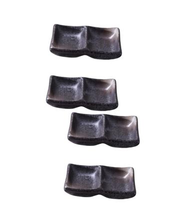 Milisten 4 Pcs Ceramic Appetizer Plate Pinch Bowl Snacks from Japan Appetizer Plates Soy Dipping Bowl Prep Bowl Dipping Cups Compartment Sauce Plate Food Sauce Dish Saucer Japanese-Style 13*8.9*2.5cmx2pcs As Shownx2pcs