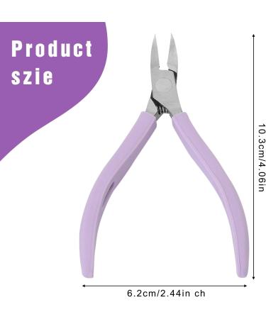 Cuticle Nipper Cutter Professional Cuticle Nippers Stainless Steel Cuticle Trimmer with Silicone Handle Sharp Cuticle Cutters Remover Nail Care Tool for Manicure & Pedicure (Purple) - Buy Online on GoSupps.com