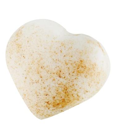 Les Petits Bains de Provence Heart Shaped Bath Bomb 80 g Almond - Scented Heart Bath Ball - Fragrance Your Bath - Ideal for Your Relaxing Moments - Colourful Bath Bomb