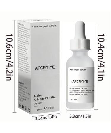 2% Alpha Arbutin + Hyaluronic Acid Facial Serum - Brightening Serum for Dark Spots Fade Acne Scars & Pigmentation - Helps Reduce The Appearance of Melasma & Blemishes - 1 Fl Oz (1) - Buy Online on GoSupps.com