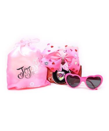 Signature Jojo Siwa Bows - Exclusive Bow Collection - Edition 40 - One Large Limited Edition Hair Bow & Collectors Pin + Accessories From JOJO SIWAS OFFICIAL BOW CLUB in a giftible box Pink Rhinestones - Edition 40