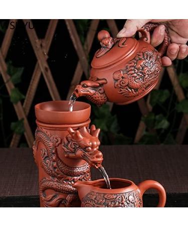 Teapot Zisha Tea Set Set Handmade Kettle Purple Clay Drinkware Suit Tieguanyin Travel (Color : As Shown Size : One Size) - Buy Online on GoSupps.com