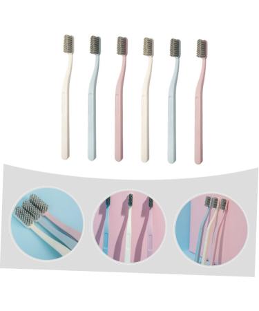 CLISPEED 6pcs Adult Stiff Charcoal Toothbrushes - Enhanced Oral Care & Cleaning - Buy Online on GoSupps.com