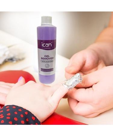 ican London Gel Polish Remover Acetone Salon UV LED Nail Polish Cleaner 500ml - Buy Online on GoSupps.com