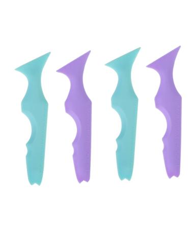FOMIYES 4 Pcs Silicone Beauty Ruler Eyeliner Pencil Eyeliner Guard Shield Eyeliner Template Blindfold Bevel