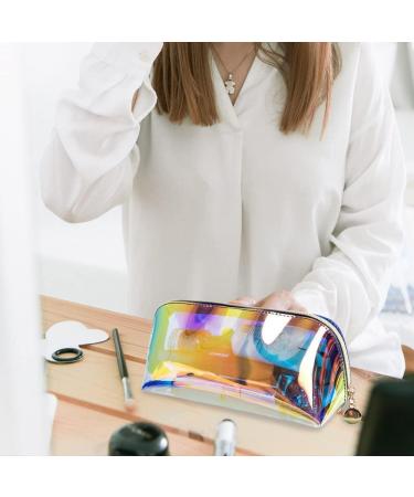 Holographic Makeup Bags - Waterproof Transparent & Dazzling Cosmetic Bags for Women & Teens - Portable & Stylish Storage for Brushes Pens & Gifts - Buy Online on GoSupps.com