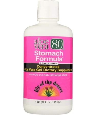 Lily of the Desert Aloe Herbal Stomach Formula with Antioxidants to Balance Stomach Acidity Naturally, Fresh Mint Flavor, Natural Support for Digestive Health, 32 Fl. Oz.