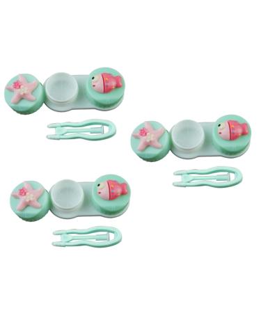 Healvian 3st contact lens container Contact lenses Case Portable lens box cartoon lensing container Local storage cartilage accompanying box