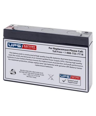 UPSBatteryCenter 6V 7.2Ah F1 Battery Fits Wonderlanes Fire Engine 6V Battery Powered Ride-On