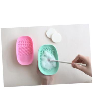 FRCOLOR 2 pcs Portable Makeup Brush Cleaner Bowl & Silicone Cleaning Mat - Pink Makeup Cleaning Tools - Buy Online on GoSupps.com