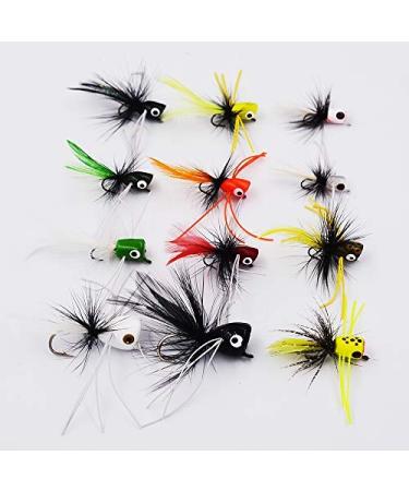 Bass Popper Dry Fly Fishing Lure Kit Panfish Bait (color3)