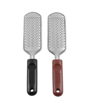 Minkissy Tool Foot sole Feile 2pcs stainless steel for Fu Feeing dead skin corneal removal rubbing Peeling pedicure deliveries for women dry skin remover for the feet