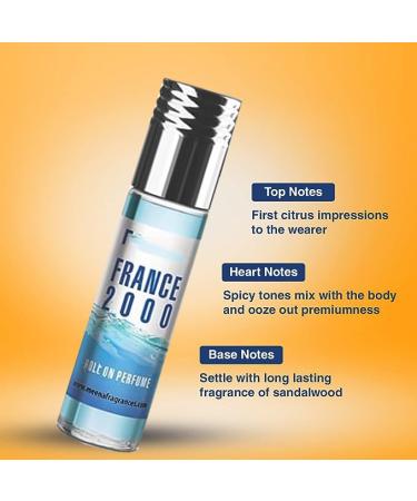 BlueQueen Natural Attar Cologne Roll On Perfume Fragrance For Women and Men | Alcohol Free Long Lasting | With Aquatic Citrus Floral Musky Scent - 8Ml - Pack of 6 - Buy Online on GoSupps.com