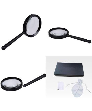 Magnifying Glasses for Hobbies Reading Magnifier Authentic Metal Hand-held Magnifying Glass Reading Professional Optical White Glass HD Extended Mirror 3 Style Vision - Buy Online on GoSupps.com