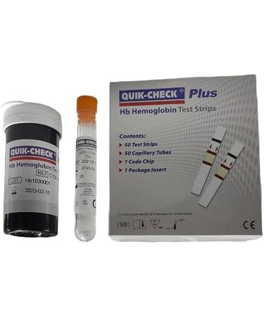 QUICK-CHECK PLUS HB Hemoglobin Testing System - 50 Strips | Accurate & Fast Results | International Shipping Available - Buy Online on GoSupps.com