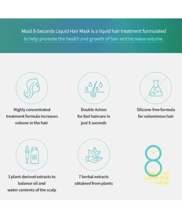 Masil Volume Hair 8 Seconds Liquid Hair Mask 3.38floz - Nourishing Care for Limp, Flattened, and Damaged Hair - Buy Online on GoSupps.com