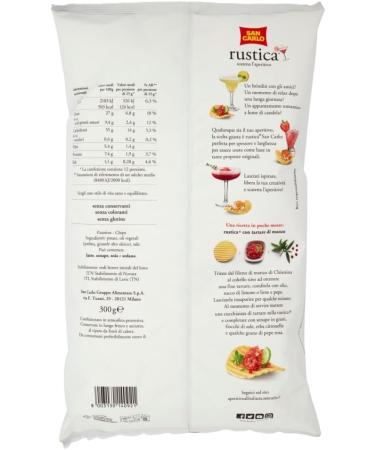  Italian Gourmet E.R. San Carlo Rustica Pack of 3 Salted Potato Chips 300g Potatoes + Italian Gourmet Polpa 400g - Buy Online on GoSupps.com