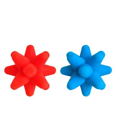 Pyugxab 2 Pieces Sports Fitness Fascia Muscle Relaxation Back Arm Leg Body Massage Roller Ball Accessories Red & Blue