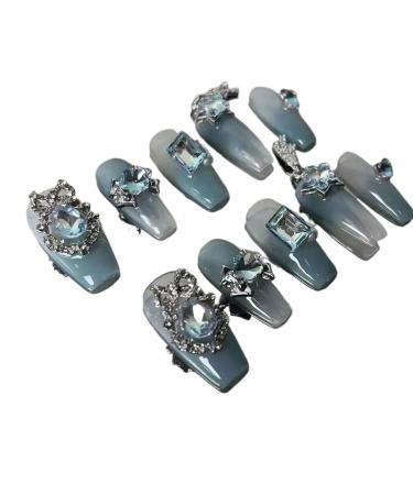 Temperament-enhancing manicure pure hand-wearing Princess fake nails patch manicure butterfly pure wearing a removable nail.(M)