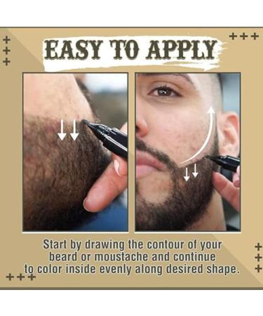 Natural Bare Pencil Filler for Men | Waterproof Mustache Kit | Durable Hairdressing Bar & Brush for All Skin Types - Brown - Buy Online on GoSupps.com