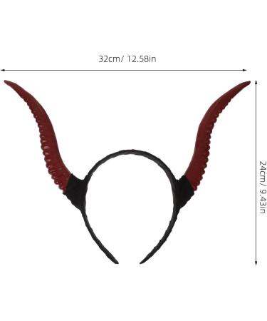 Kichvoe Halloween Horns Headband Sheep Horn Hair Hoop Devil Demon Horns Cosplay Fancy Dress Photo Props Hair Accessory Christmas Halloween Decoration - Buy Online on GoSupps.com