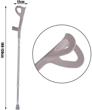 Crutch Aluminum Alloy Elbow Crutches Walking Aids Sprains of Lower Limbs Use by Fractured People White Warm Life Bathing in Sunlight - Buy Online on GoSupps.com