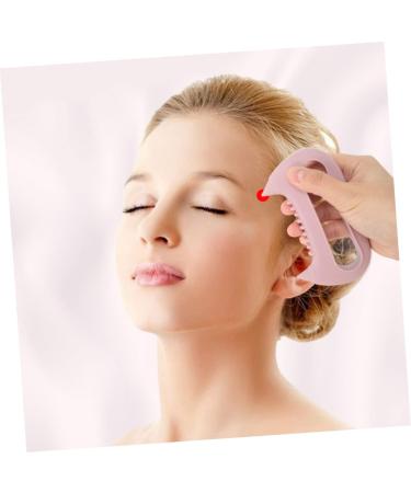 Magiclulu 5-in-1 Acupuncture Hand & Head Massager - Silicone Massage Gear & Scalp Peeling Brush - Pink Neck Scroll Wheel - Buy Online on GoSupps.com