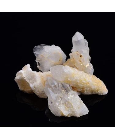 1PCS Natural Crystal Raw Quartz Cluster Clear White Stone Crystal Point Specimen Home Decor Raw Crystals - Buy Online on GoSupps.com