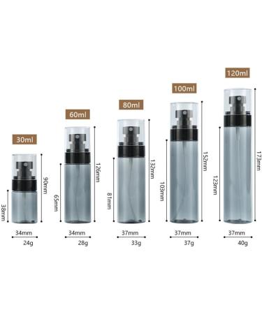 GeRRiT Fine Mist Spray Dispensing Bottle Portable Travel Containers Fine Mist Plastic Mini Travel Empty Bottle Set Refillable Containers for Cleaning Gardening Plant Black - Buy Online on GoSupps.com