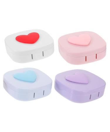 Solustrie 4 sentences Contact lens container Portable soaking lens container Small contact lens box set cosmetic clinic container Stands travel outside PP make-up lenses