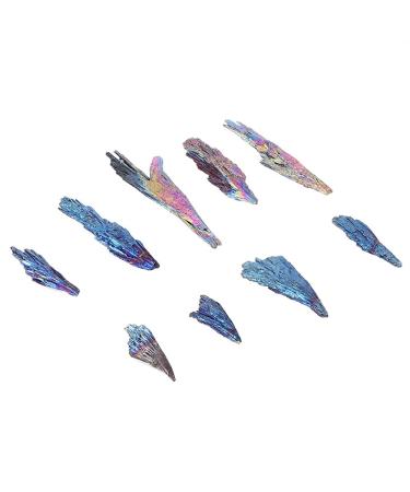 1pcs Natural Quartz Crystal Stone Rainbow Titanium Cluster Colorful Cluster SpecimenHome Desk DecorationsCrystal dingchi (Color : 5-10g 3cm)