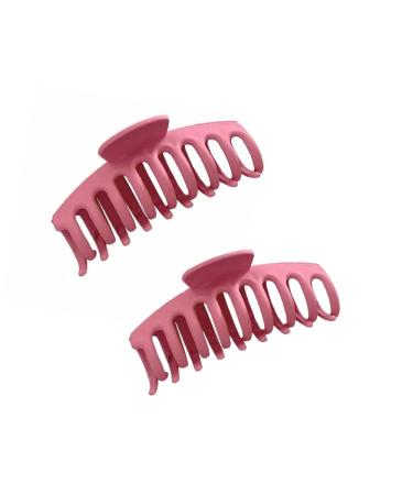 Youning large hair clip claw clips hair clips hair clips irregular non-slip hair needle ladies thick hair clipping hair chips 11cm (2Pcs rose)