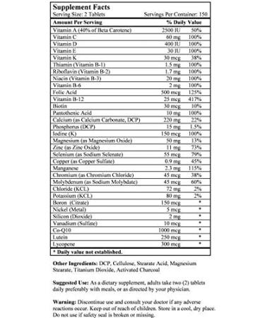 Central Silver Multivitamin Multimineral Supplement - 300 Tablets - Buy Online on GoSupps.com