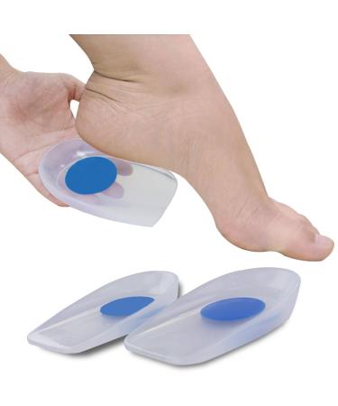 Ortho Pauher Silicone Gel Heel Cups for Plantar Fasciitis and Posture Corrective - Best Shoe Inserts for Heel Pain and Calcaneal Spur (1 Pair) Small / Medium (4.5 M to 7.5 M )