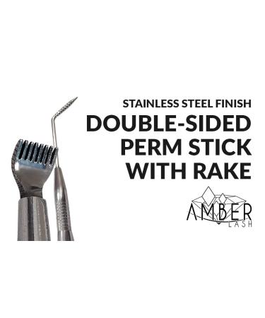 Stainless Steel Amber Lash Lift Perm Tool with Separation Comb Stick - Eyelash Extensions Supplies - Buy Online on GoSupps.com