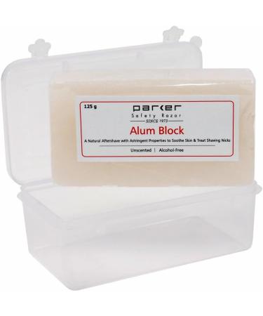 Parker Safety Razor Large Alum Stone with Travel Case - Natural Aftercare & Antiseptic (125g / 4.4oz) - International Shipping Available - Buy Online on GoSupps.com