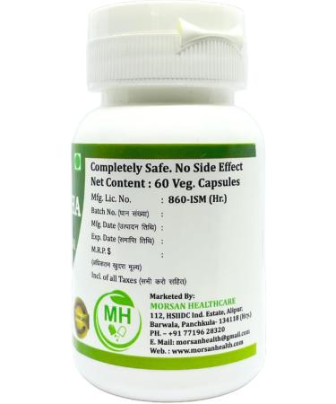 Morsan Healthcare Manjistha Capsules 500mg | 60 Vegan Capsules | Rubia Cordifolia | 100% Natural Herbal Supplement | Plant-Based Detox & Wellness Support | Pack of 1 - Buy Online on GoSupps.com