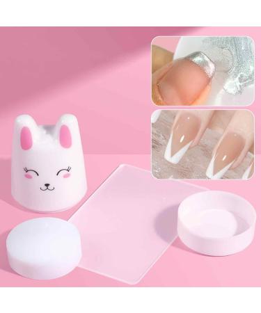Faceynde Silicone Nail Stamp Kit | French Tip Nail Art Stamper | DIY Jelly Nails Scrub Included - Perfect for Nail Art Enthusiasts - Buy Online on GoSupps.com