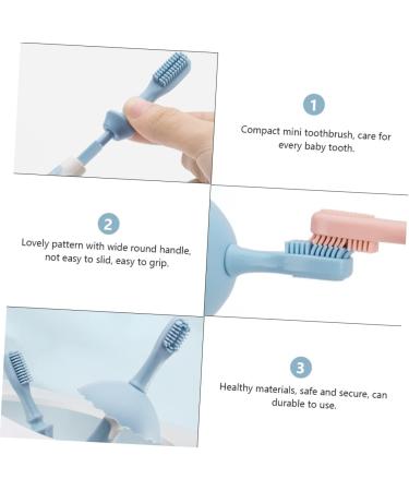 Beavorty Baby Toothbrush Set - Infant Training Silicone Toothbrush for Oral Care & Teeth Accessories - Buy Online on GoSupps.com