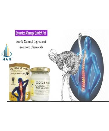 Lotus Massage Herbal Ostrich Fat Ointment - 100% Natural Relief in 145 gm Glass Jar | International Shipping Available - Buy Online on GoSupps.com